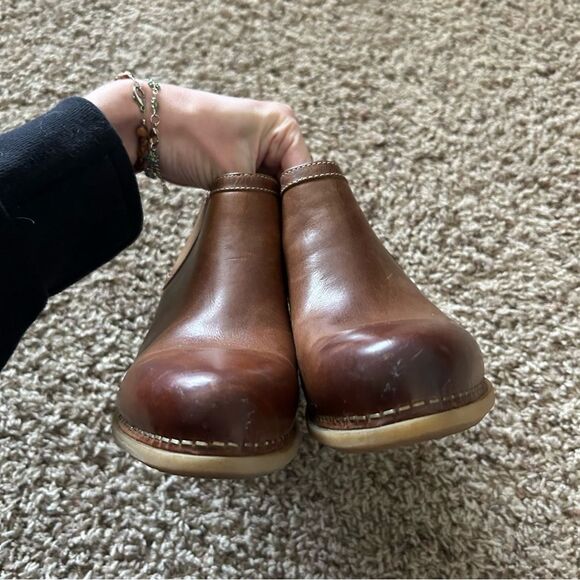 Dansko Harlene Brown Leather Booties Size 37 US 6-6.5 - Picture 3 of 11